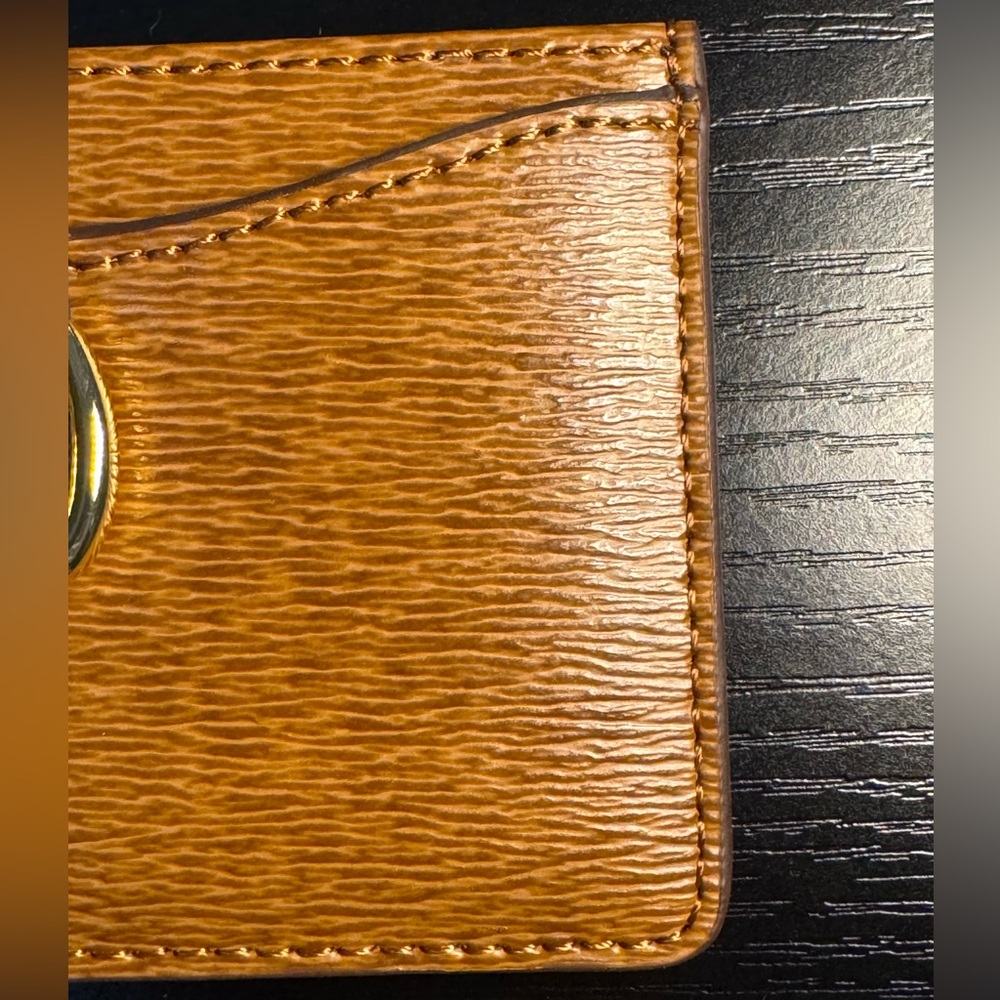 Lauren Ralph Lauren Bennington Mini Card Case Brown Leather NWT - Picture 4 of 10